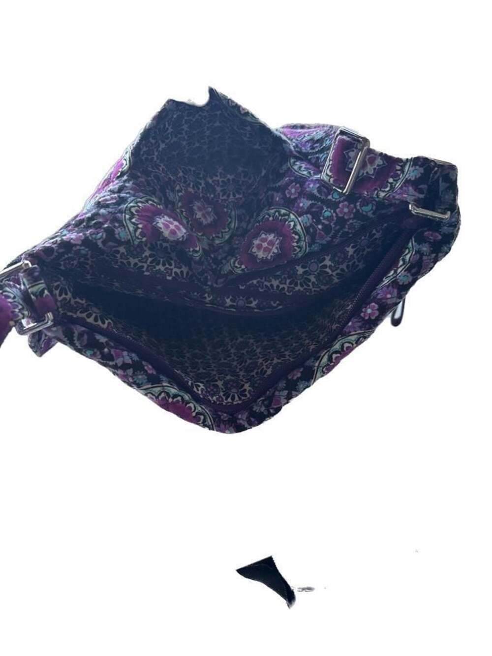 Vera Bradley Triple Zip Hipster Crossbody Bag in Lilac Medallion - Picture 6 of 6